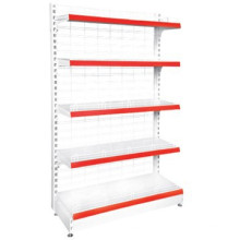 2015 popular style back mesh metal single side supermarket display shelves